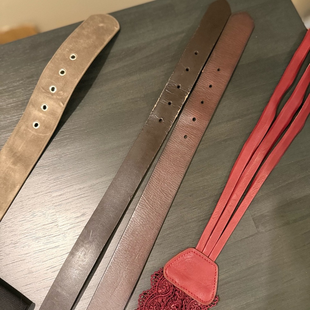Express, Fossil, Venus, NY&C Suede, Leather, Spandex Belt Lot - Picture 9 of 14